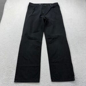 LRG Grass Roots Classic 47 Fit Mens Black Relaxed Taper Denim Jean 34x30 J105048